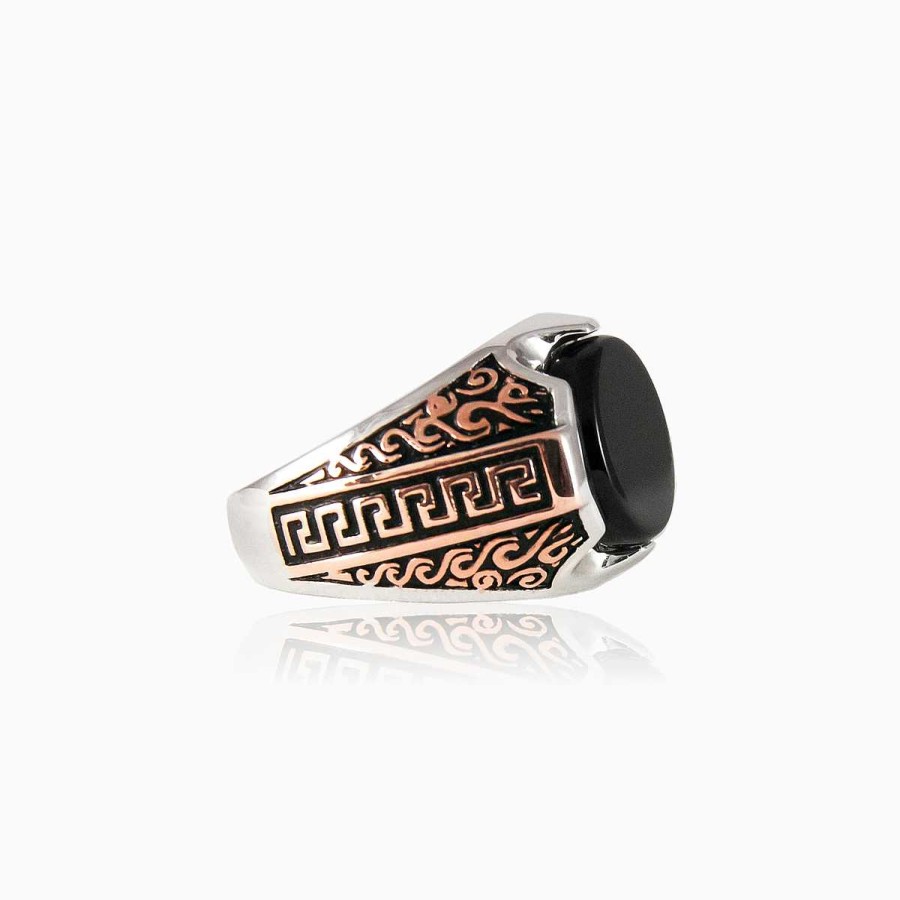 Man Monte Cristo | Round Onyx Ring