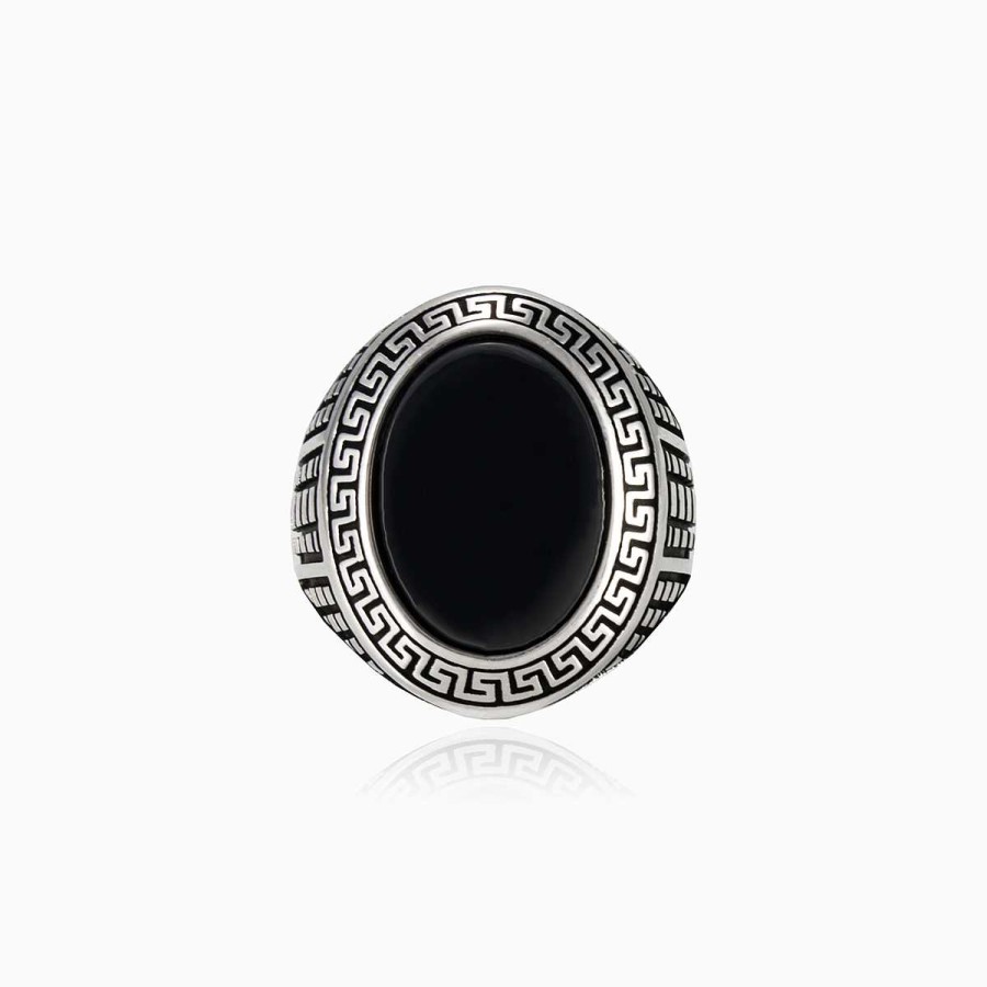 Man Monte Cristo | Cabochon Black Onyx Ring