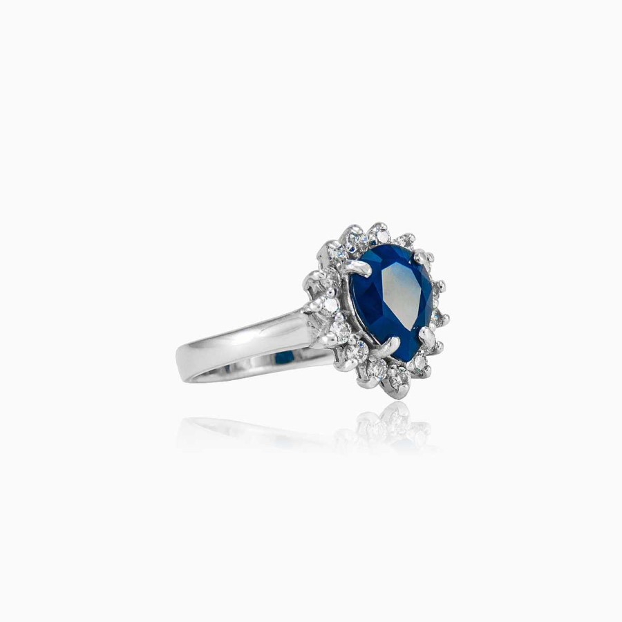 Woman Monte Cristo | Pear Sapphire Ring