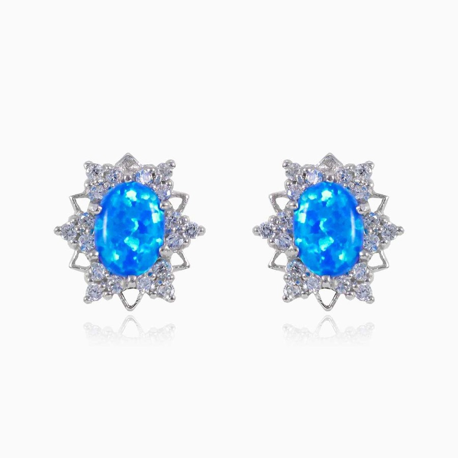 Woman Monte Cristo | Star Blue Opal Earrings