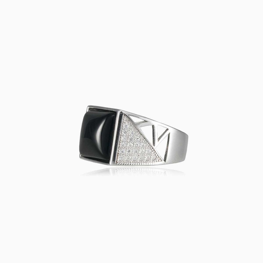 Man Monte Cristo | Polished Enamel Ringpolished Enamel Ring