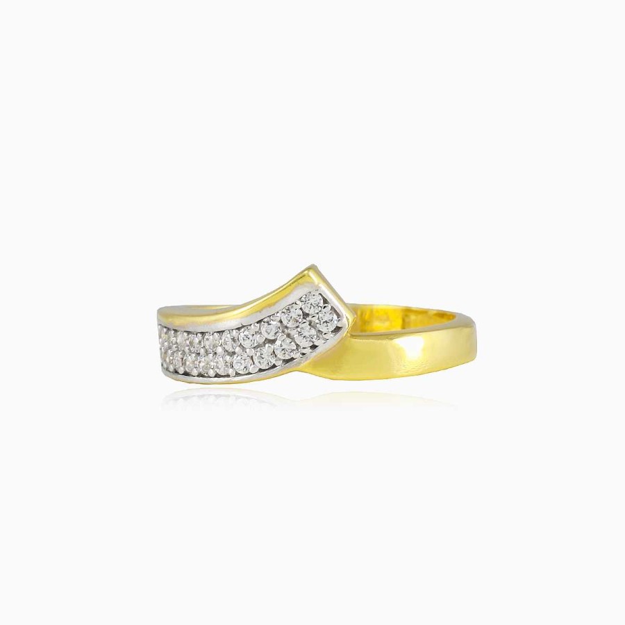 Woman Monte Cristo | Unique Crystal Gold Ring