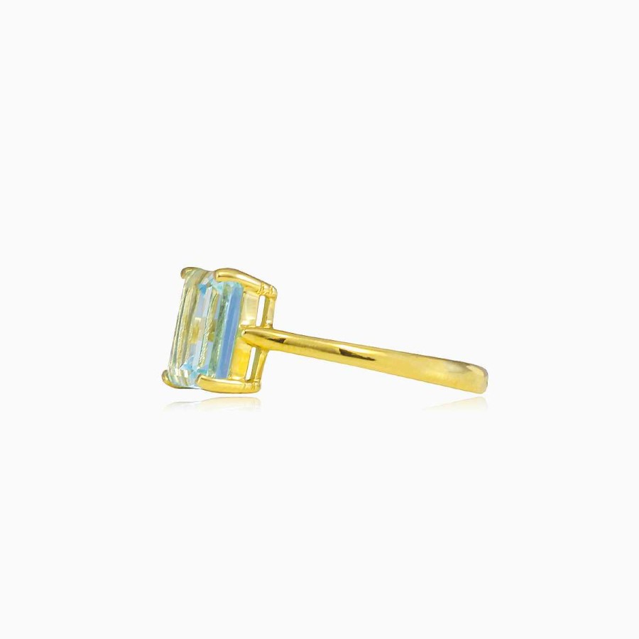 Woman Monte Cristo | Blue Topaz Gold Ring