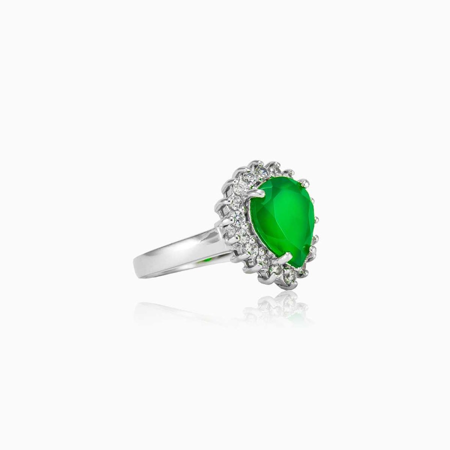 Woman Monte Cristo | Pear Jade Ring