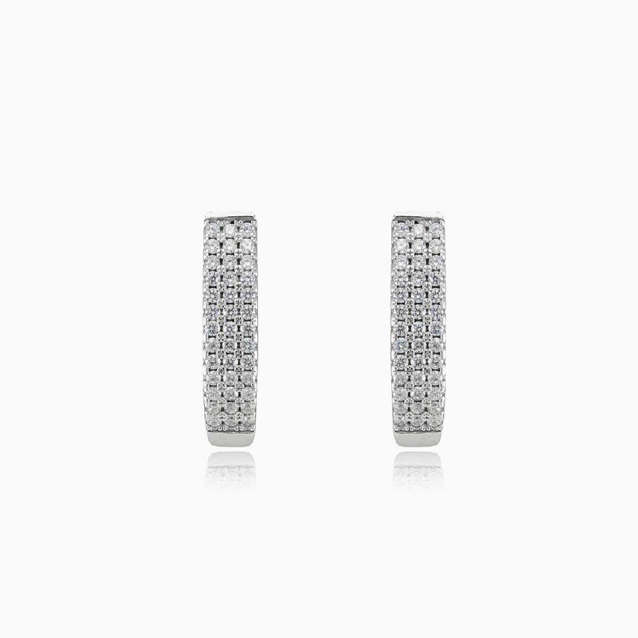 Woman Monte Cristo | Three Crystal Lines Earrings