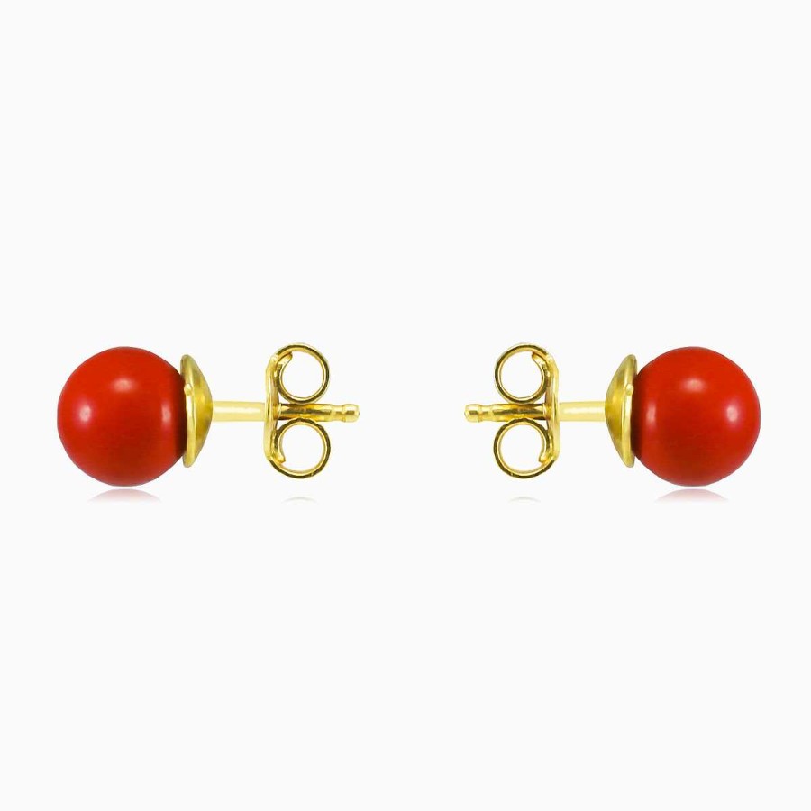 Woman Monte Cristo | Coral Ball Studs