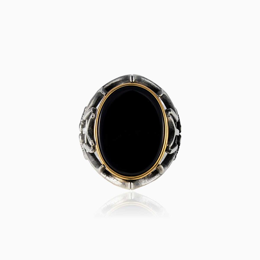 Man Monte Cristo | Oval Onyx In Swords