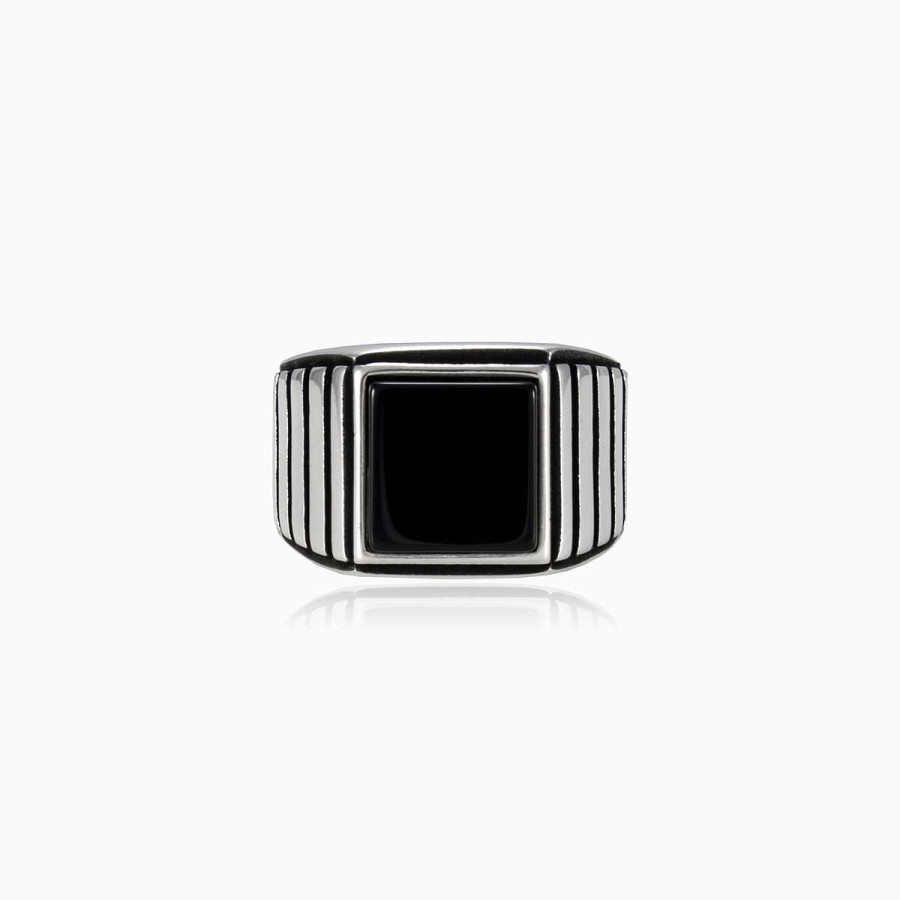 Woman Monte Cristo | Symmetric Square Onyx Ring