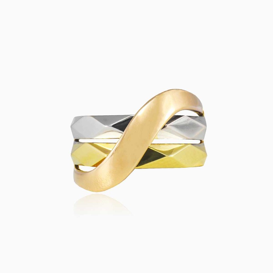 Woman Monte Cristo | Cubic Three Gold Ring