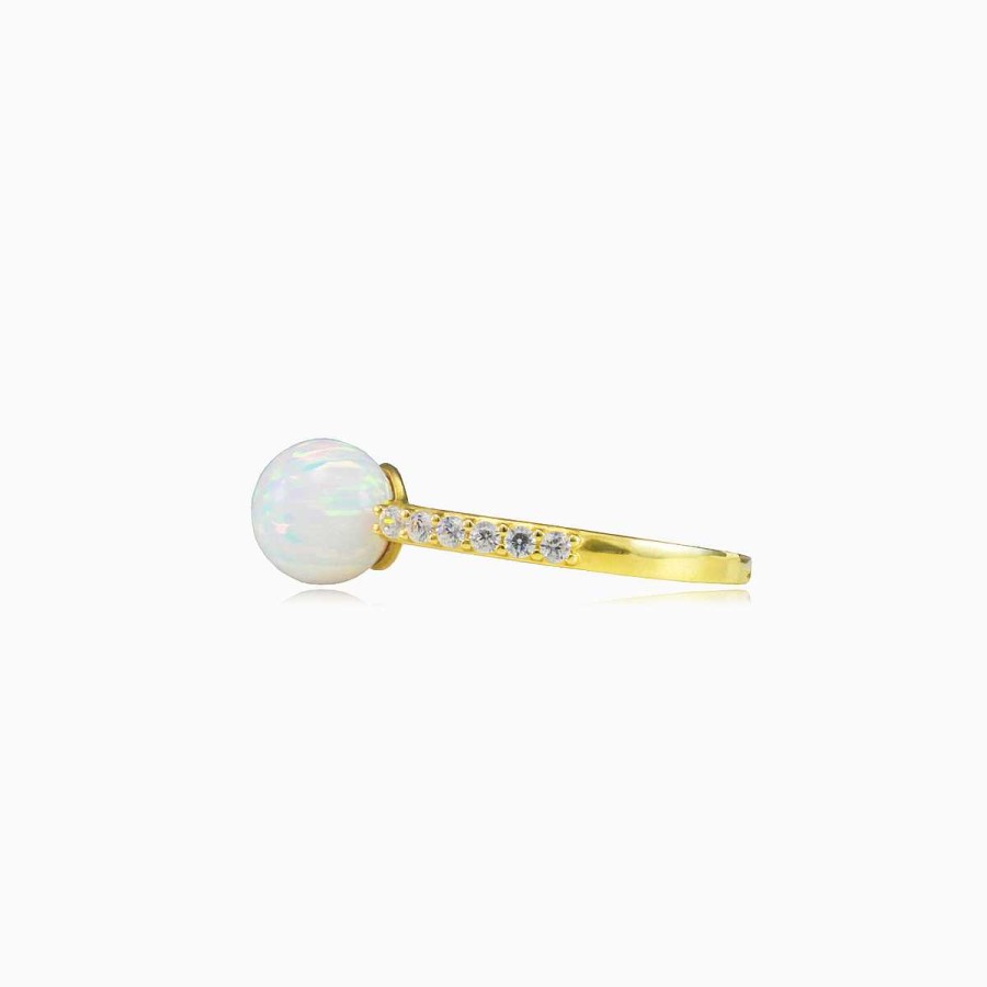 Woman Monte Cristo | Accent Gold White Opal Ring