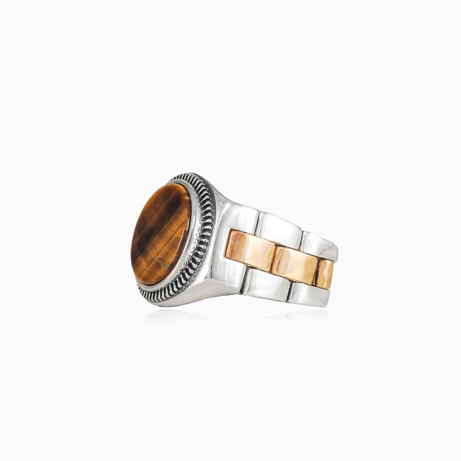 Woman Monte Cristo | Tiger Eye Oyster Strap Ring