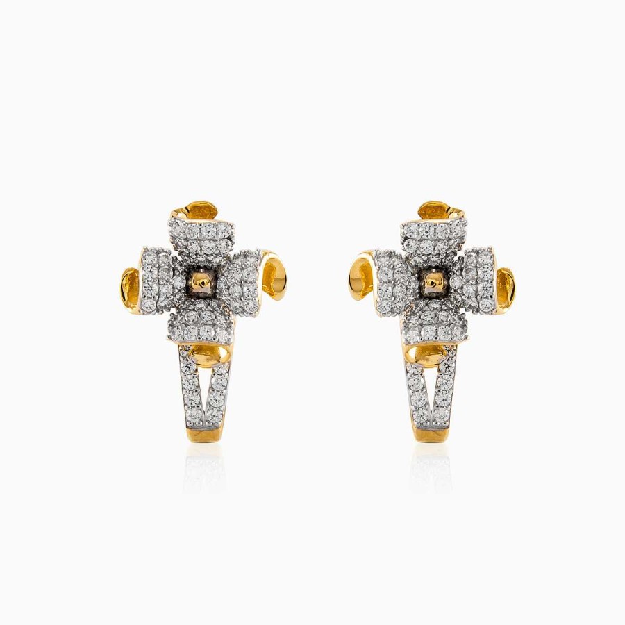 Woman Monte Cristo | Flower Latch Back Earrings