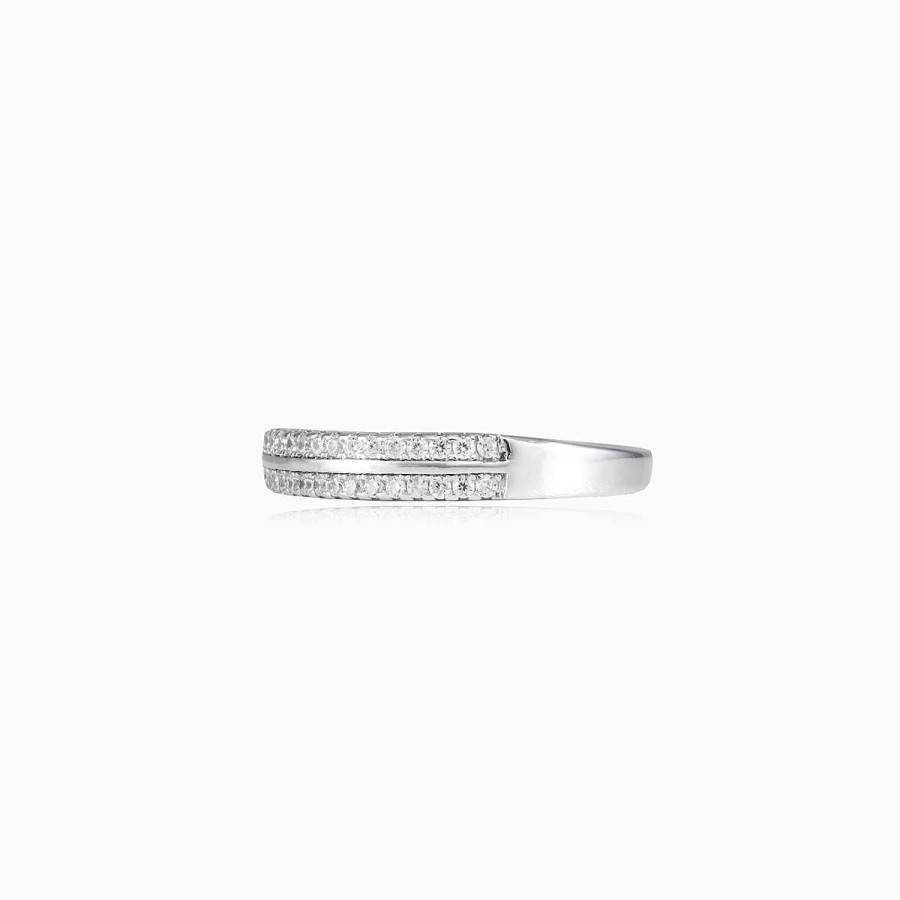 Woman Monte Cristo | Classic Two Lines Band Ring