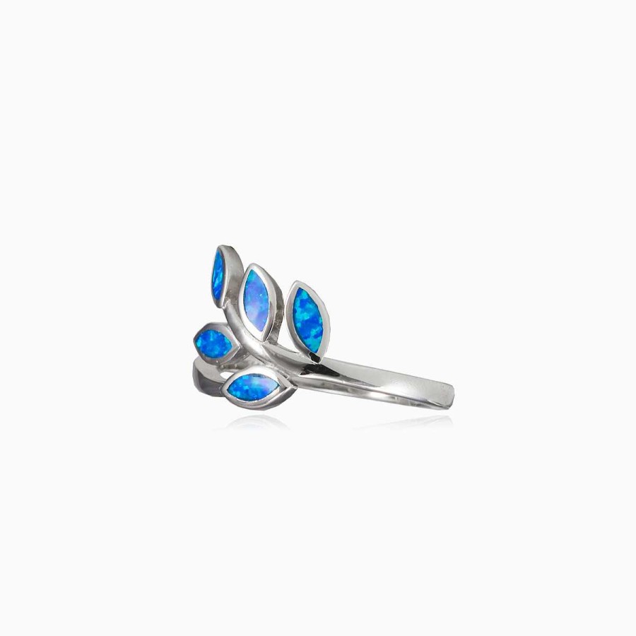 Woman Monte Cristo | Branched Blue Opal Ring