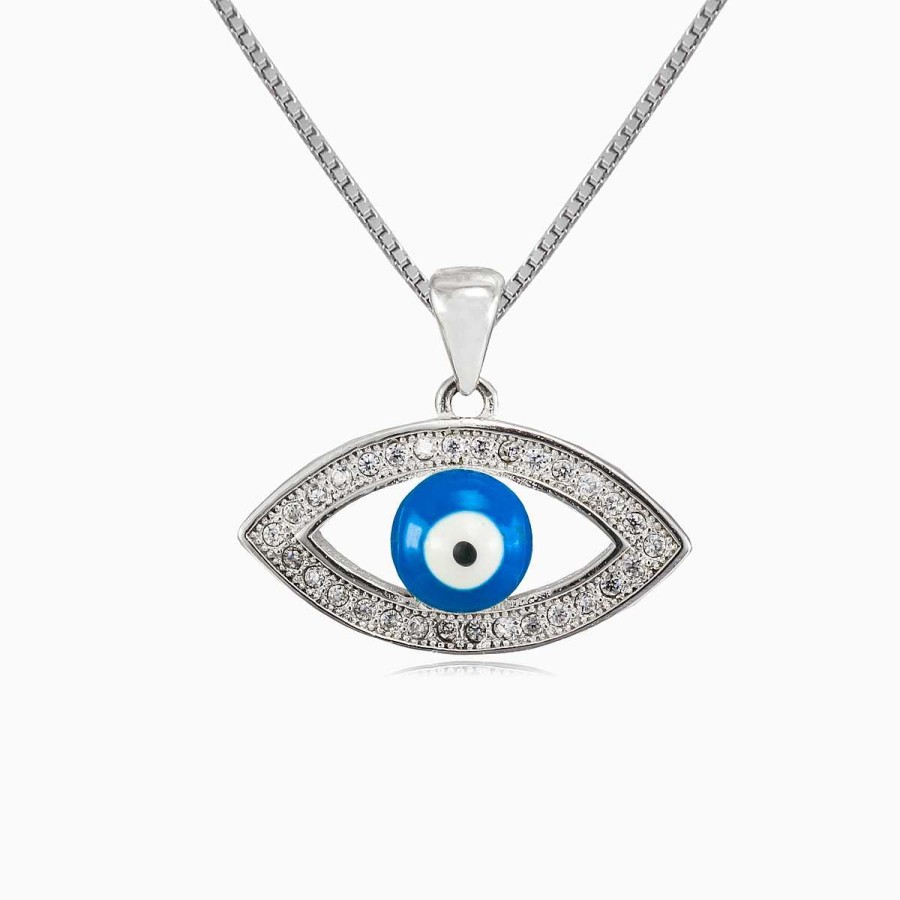 Woman Monte Cristo | Silver Evil Eye Pendant