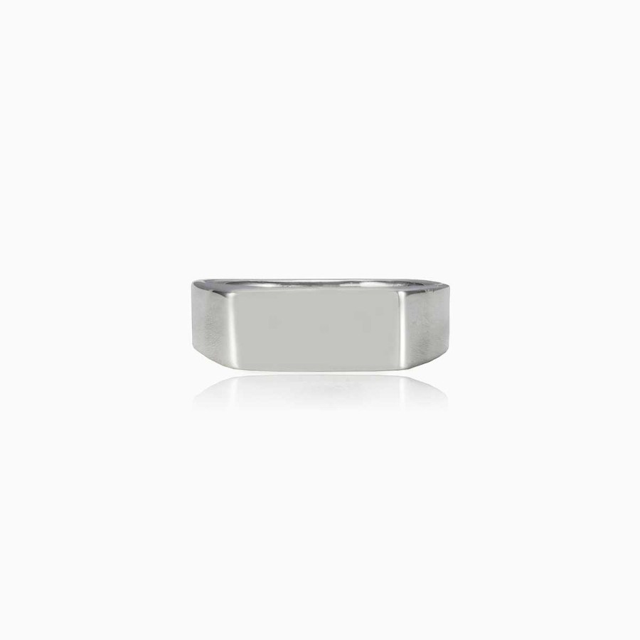 Woman Monte Cristo | Narrow Rectangle Silver Ring