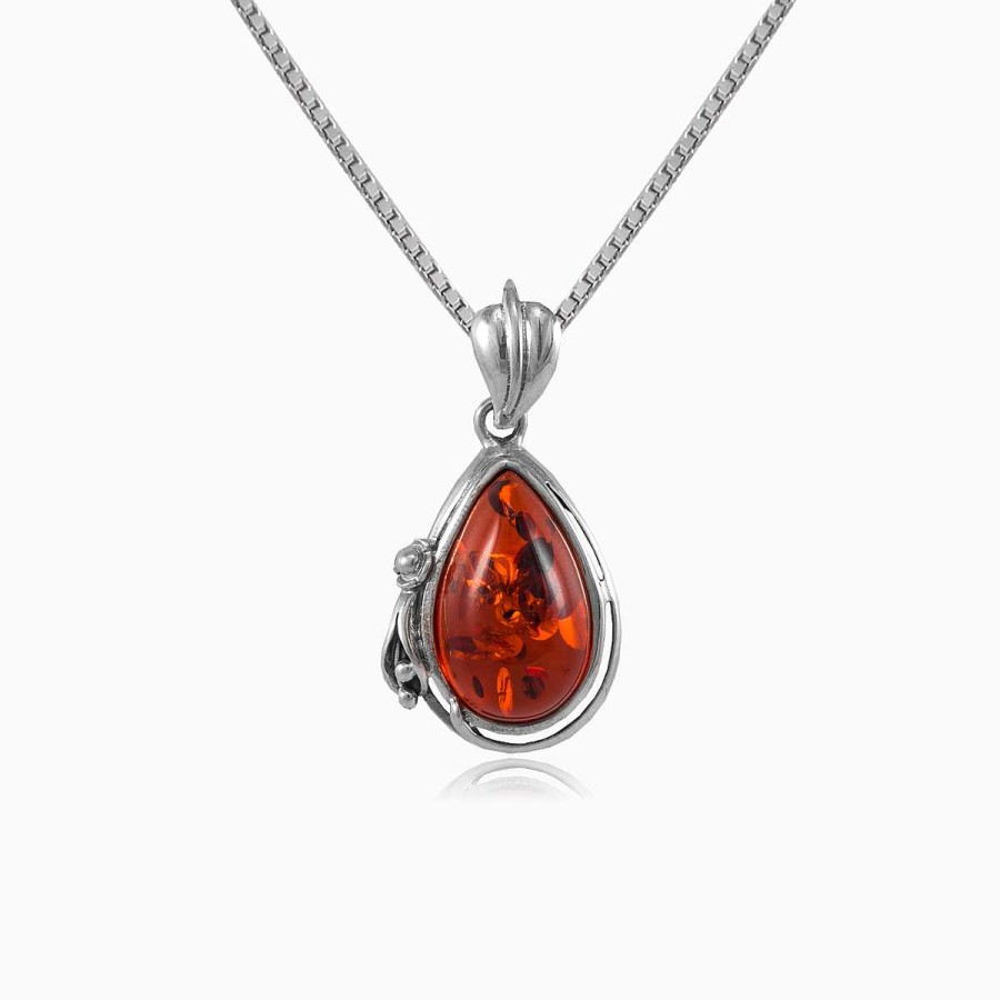 Woman Monte Cristo | Detailed Amber Drop Pendant