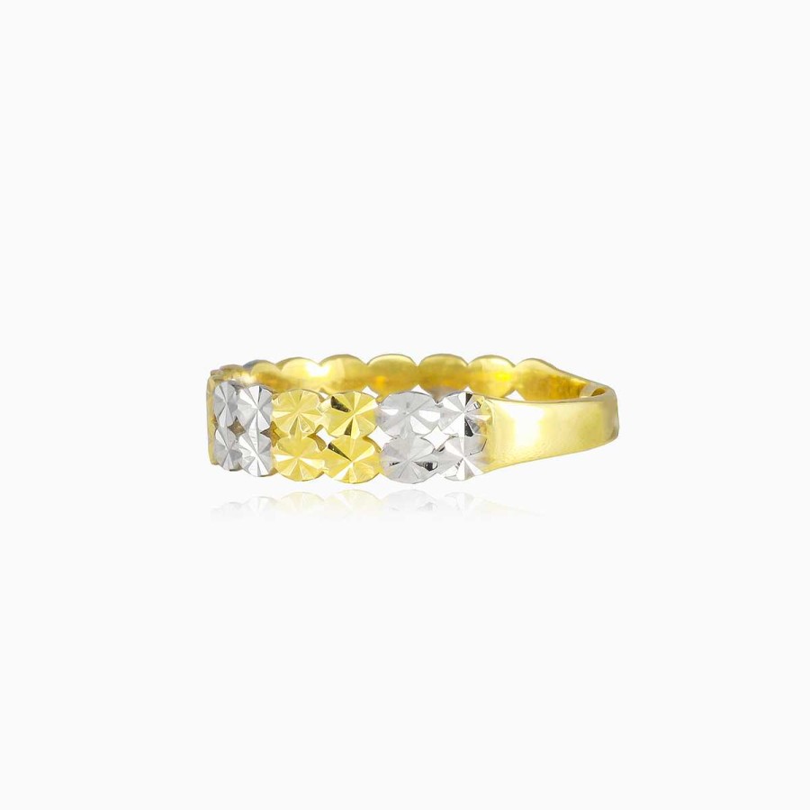 Woman Monte Cristo | Shiny White And Yellow Band Ring