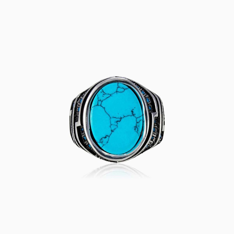 Man Monte Cristo | Oval Turquoise Ring