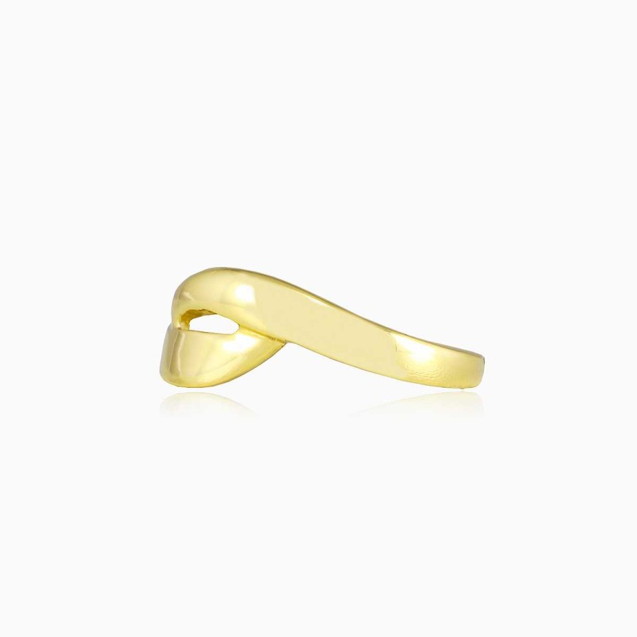 Woman Monte Cristo | Twisted Yellow Gold High Polished Ring