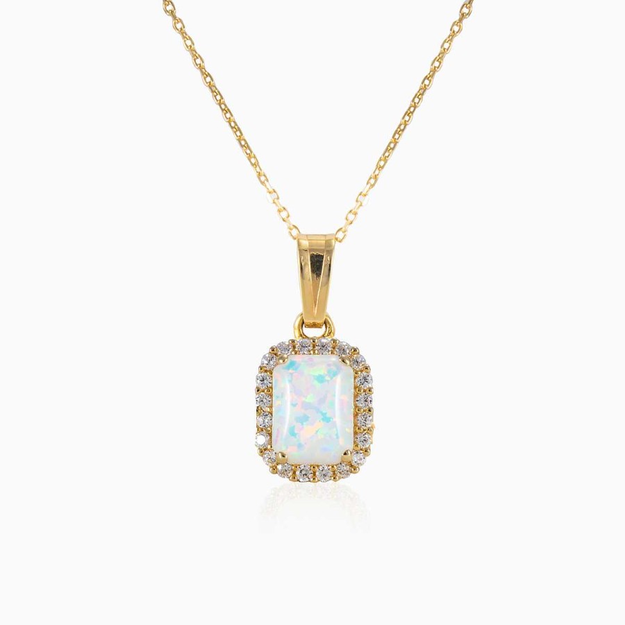 Woman Monte Cristo | Rectangle Opal Pendant