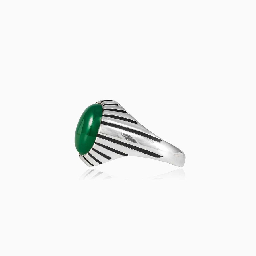 Woman Monte Cristo | Symmetric Cabochon Jade Ring