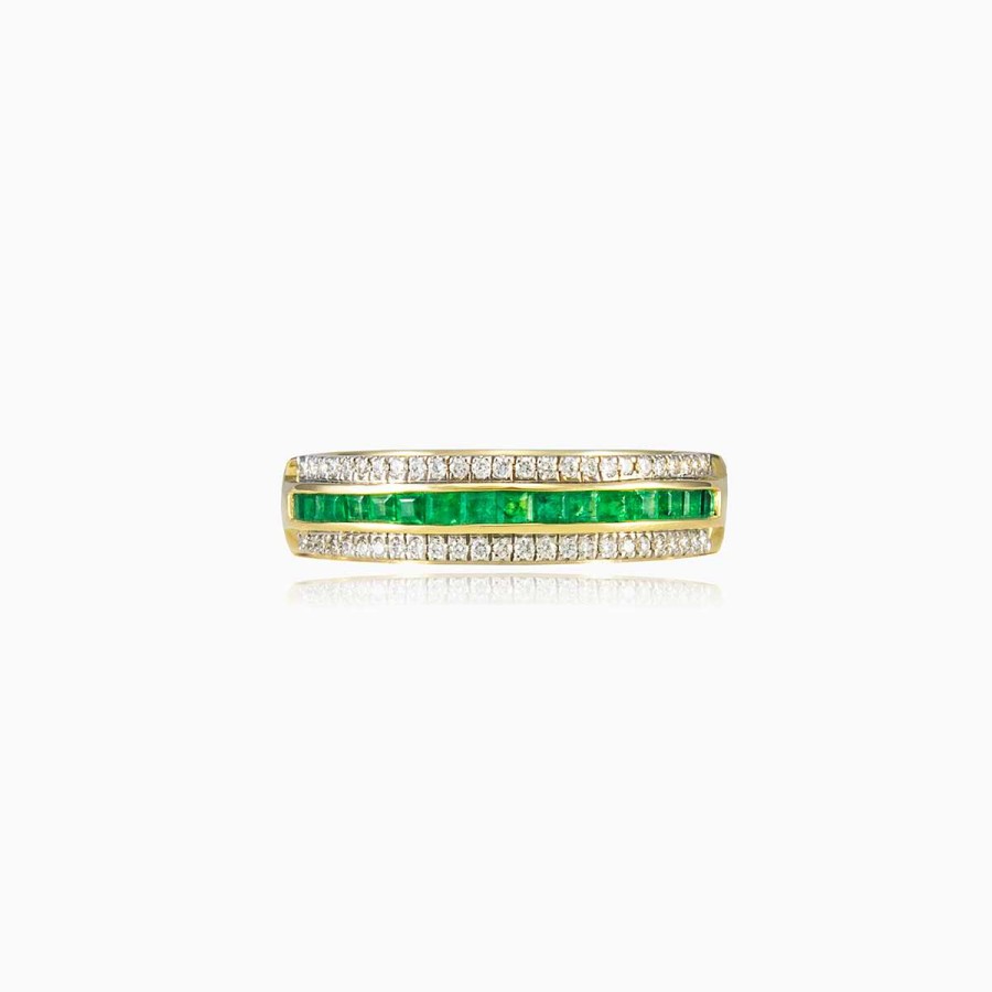 Woman Monte Cristo | Emerald And Diamonds Band