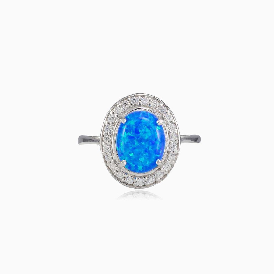 Woman Monte Cristo | Vintage Royal Blue Opal Ring