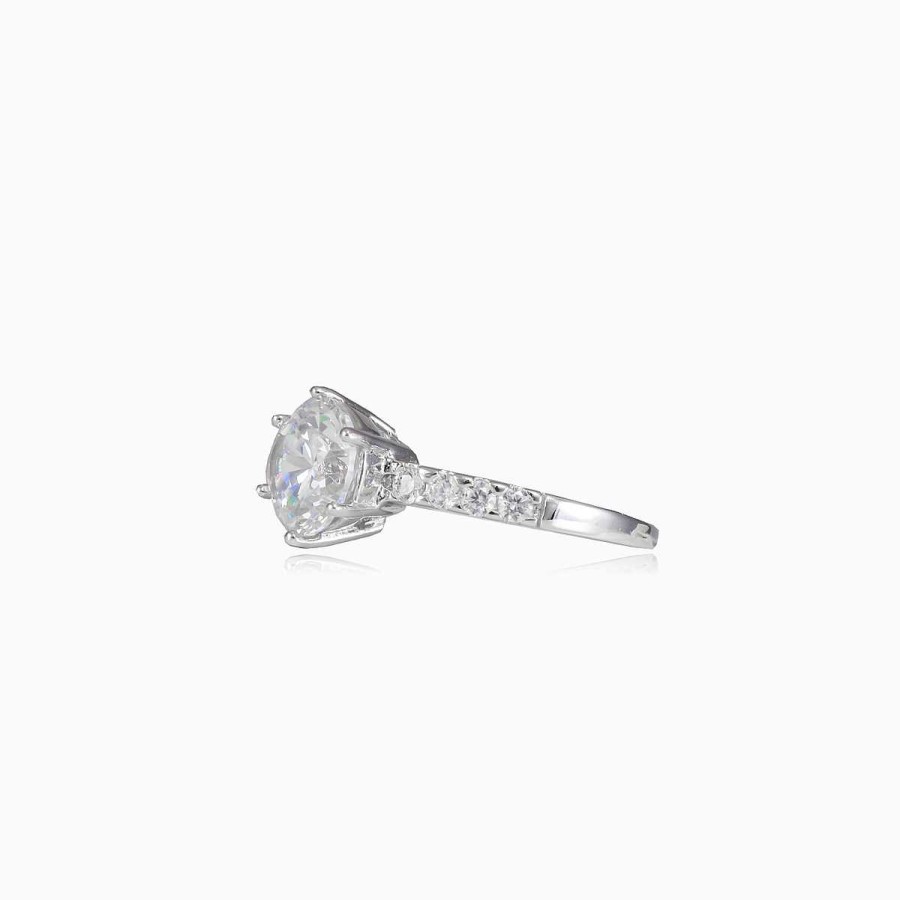 Woman Monte Cristo | Classic Six Prong Crystal Ring