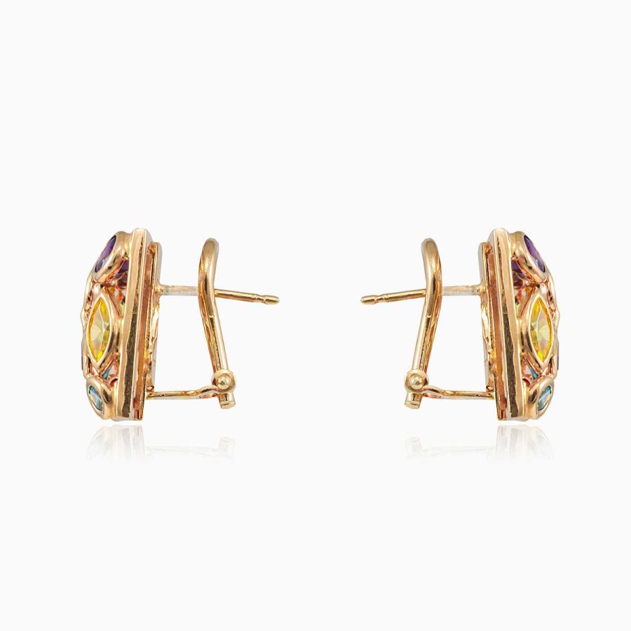 Woman Monte Cristo | Mosaico Square Gold Earrings