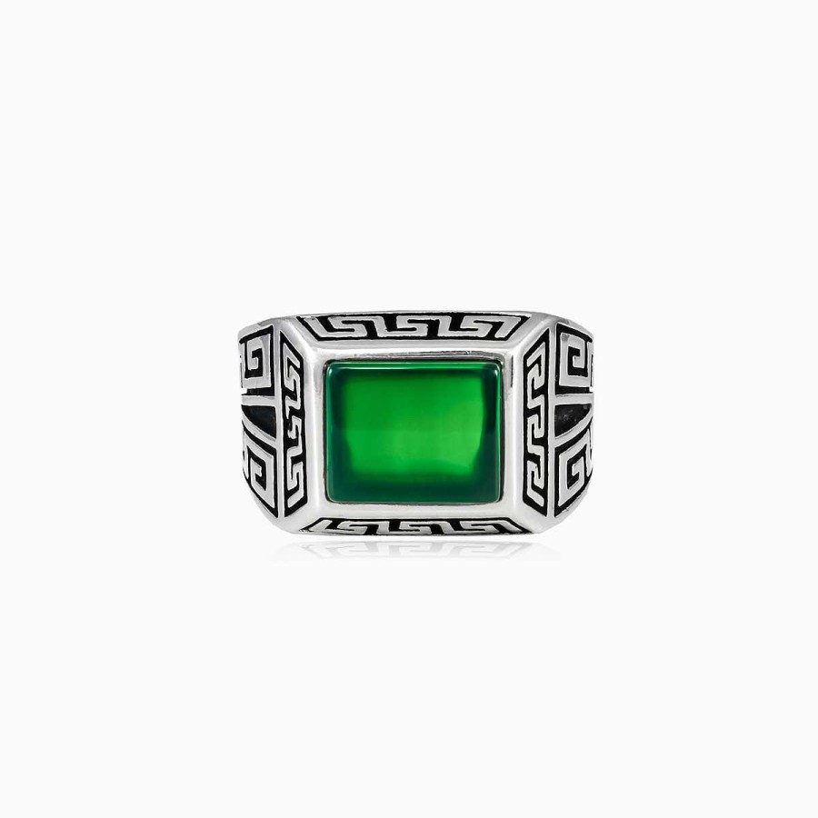 Man Monte Cristo | Rectangle Jade Hellas Ring