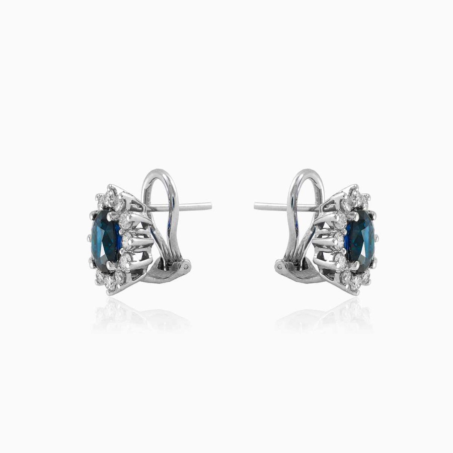 Woman Monte Cristo | Classic Sapphire & Diamond Earrings