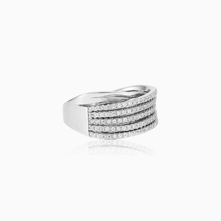 Woman Monte Cristo | Five Row Silver Ring