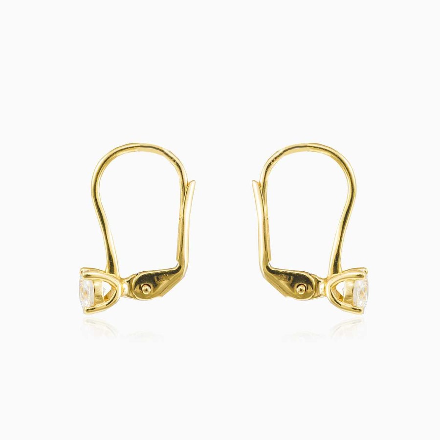 Woman Monte Cristo | Lever Back Diamond Earrings