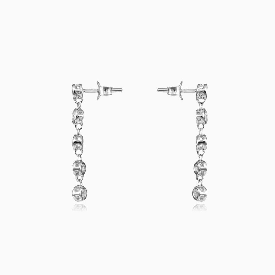 Woman Monte Cristo | Long Bezel Earrings