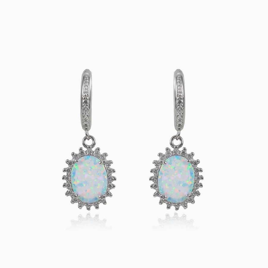 Woman Monte Cristo | Royal White Opal Earrings