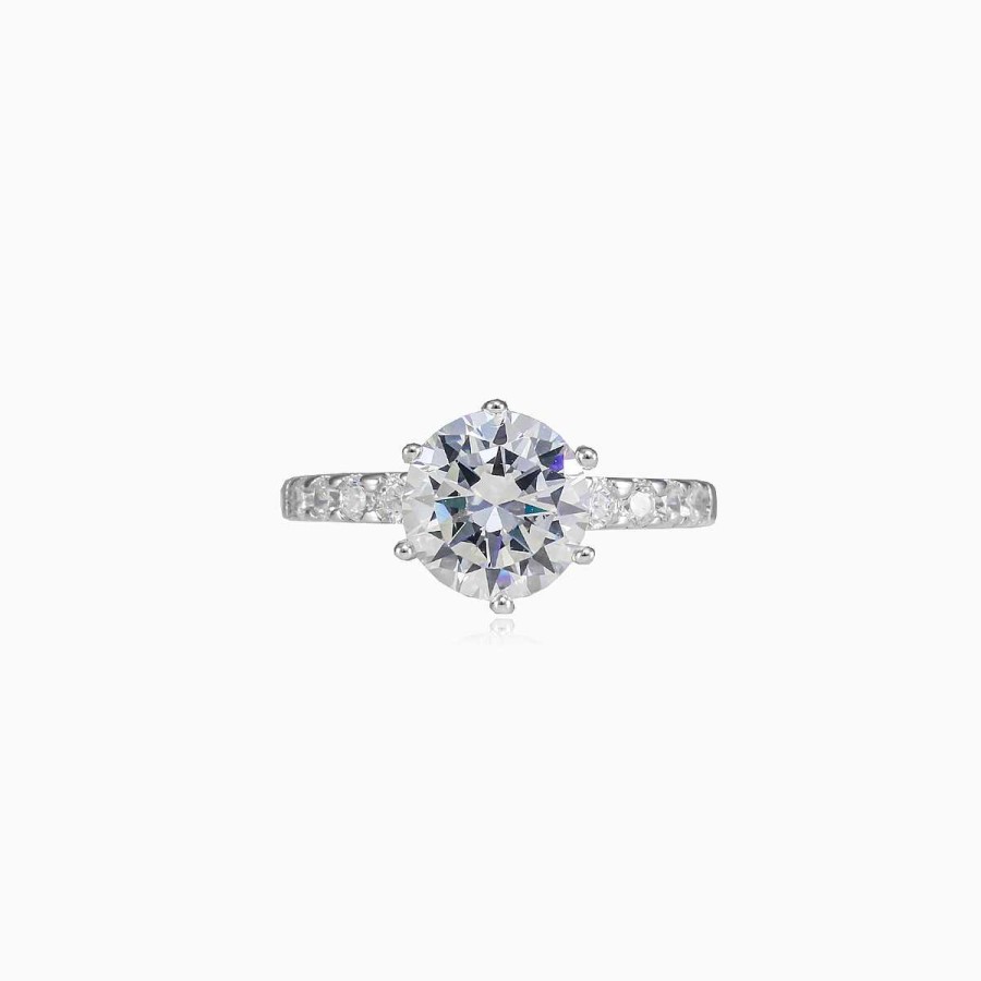 Woman Monte Cristo | Classic Six Prong Crystal Ring