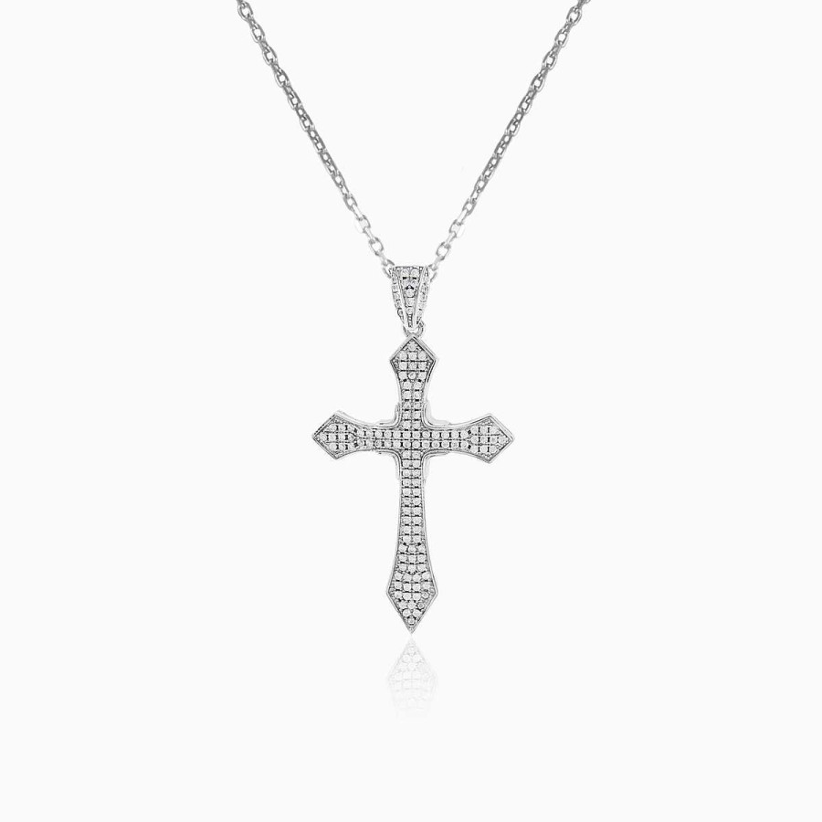 Woman Monte Cristo | Pave Cross Pendant