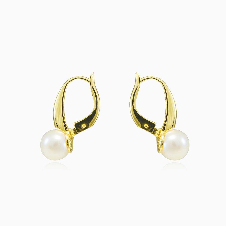 Woman Monte Cristo | Crystal And Pearl Gold Earrings