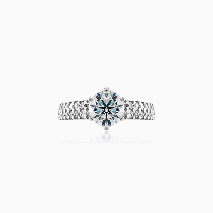 Woman Monte Cristo | Chic White Gold Ring