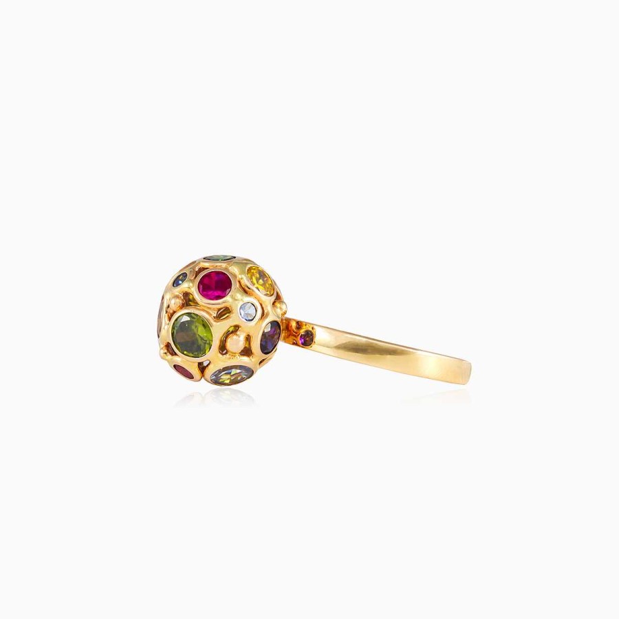 Woman Monte Cristo | Mosaico Gold Ball Ring