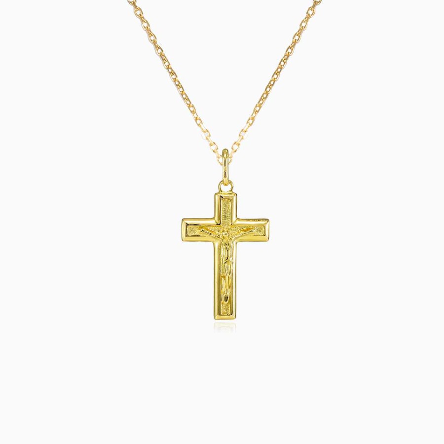 Woman Monte Cristo | Yellow Gold Cross Pendant