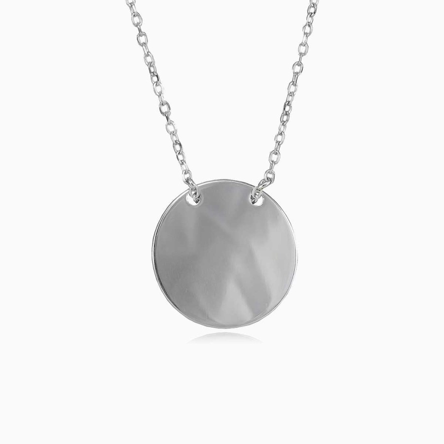 Woman Monte Cristo | Plain Round Silver Necklace