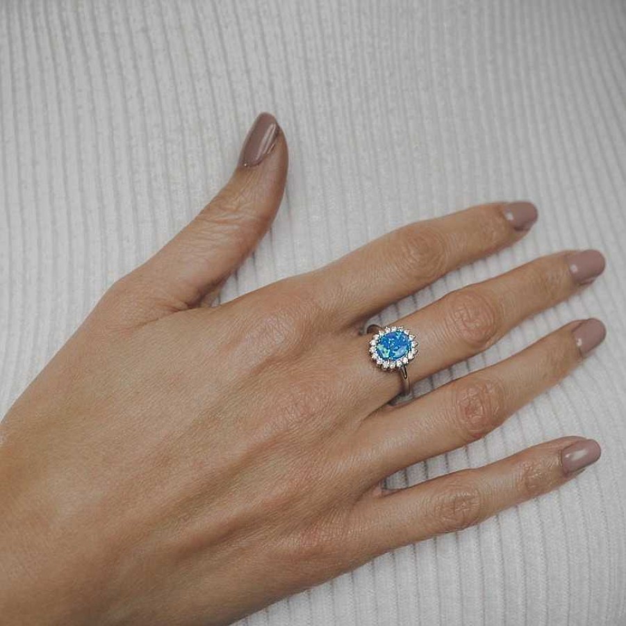 Woman Monte Cristo | Royal Blue Opal Ring