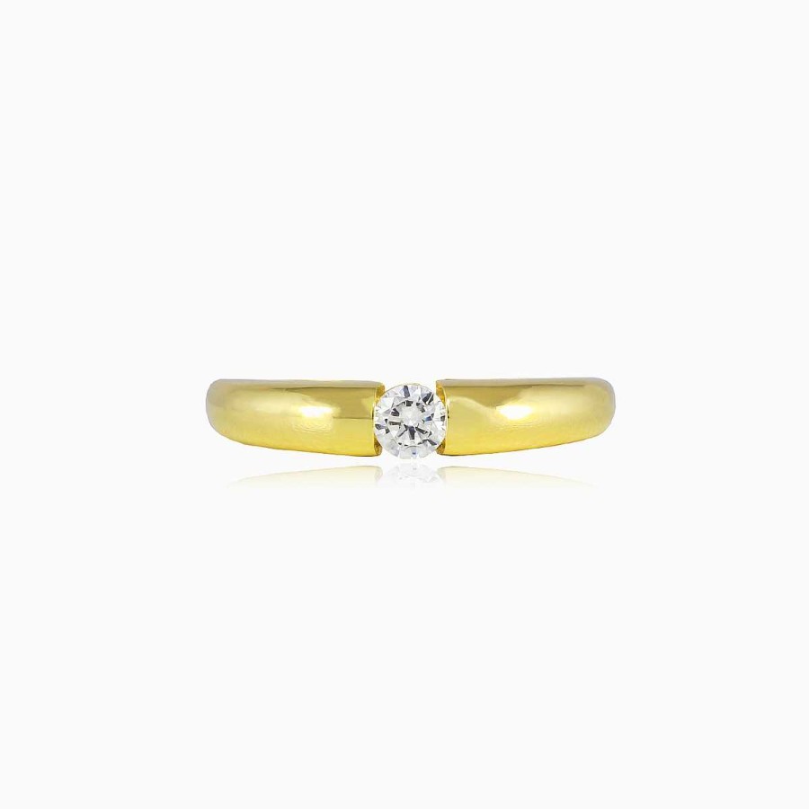 Woman Monte Cristo | Round Tension Gold Ring