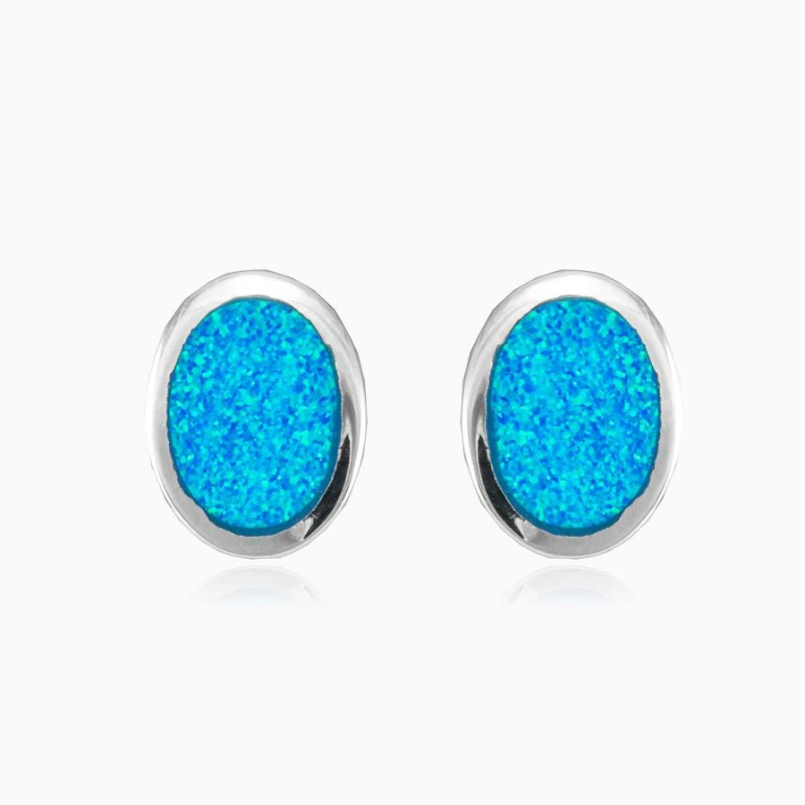 Woman Monte Cristo | Button Oval Opal Earrings