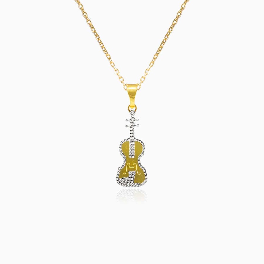 Woman Monte Cristo | Guitar Gold Pendant