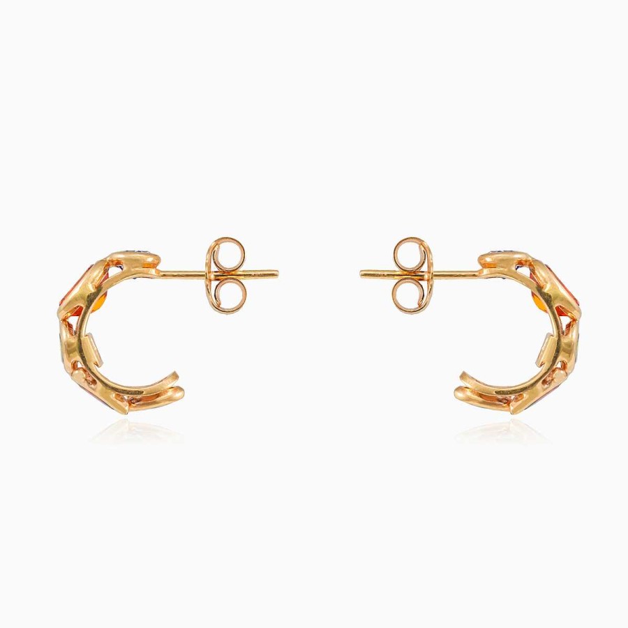 Woman Monte Cristo | Mosaico Gold Half Hoops