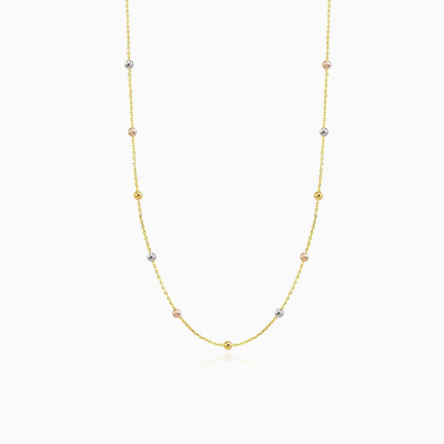 Woman Monte Cristo | Minimalistic Tricolor Gold Necklace