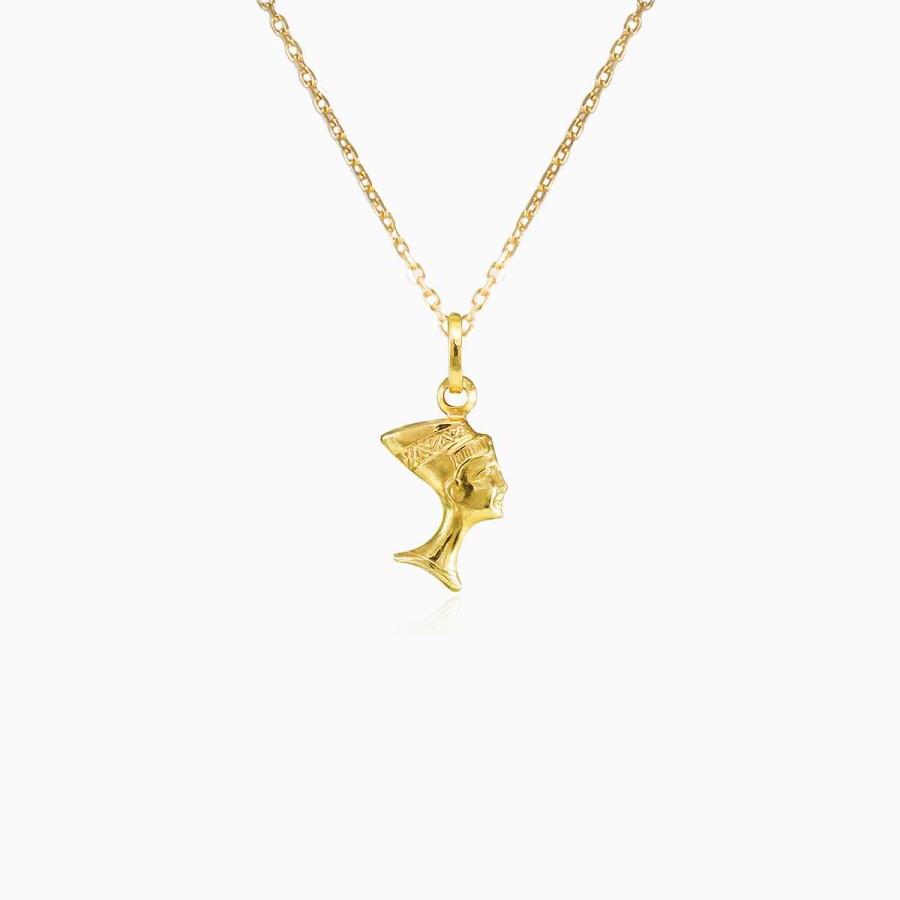 Woman Monte Cristo | Tiny Gold Nefertiti Pendant